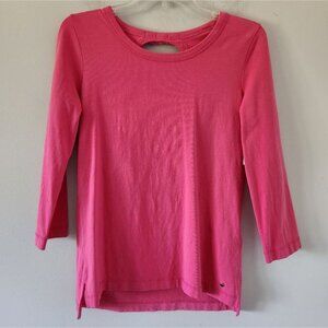 KATE SPADE | Long Sleeve Shirt Top Back With Bow Details Pink Sz SMALL